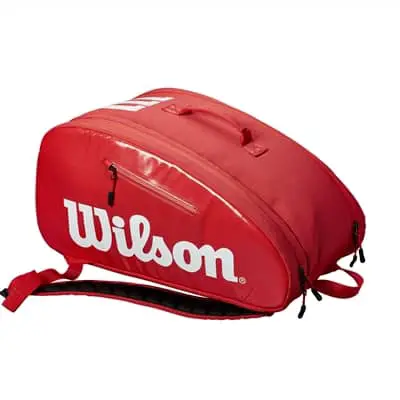 Wilson super tour paddlepack pickleball bag red/white